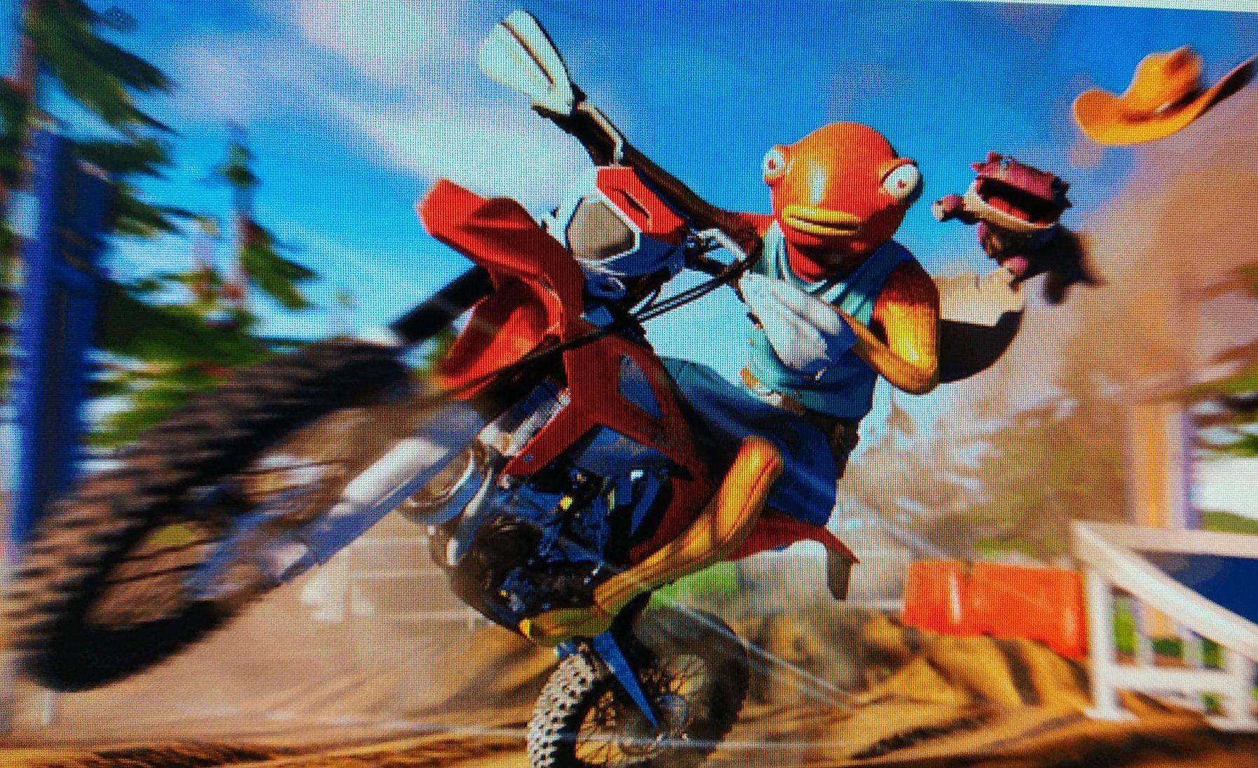 Uma imagem vazada de uma motocicleta em 'Fortnite'