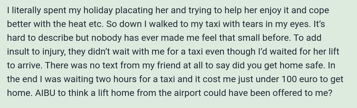 mamma överger vänner dotter flygplats