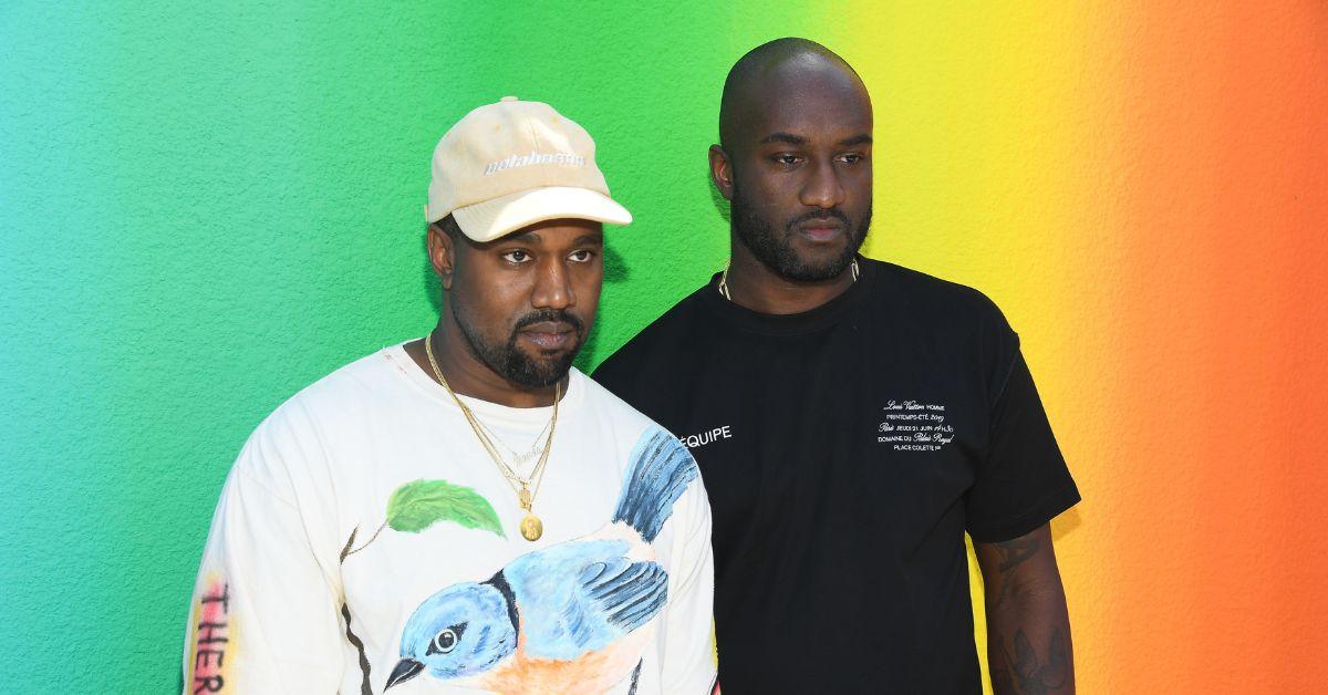 (lr): Kanye West e Virgil Abloh partecipano a una sfilata di moda insieme.