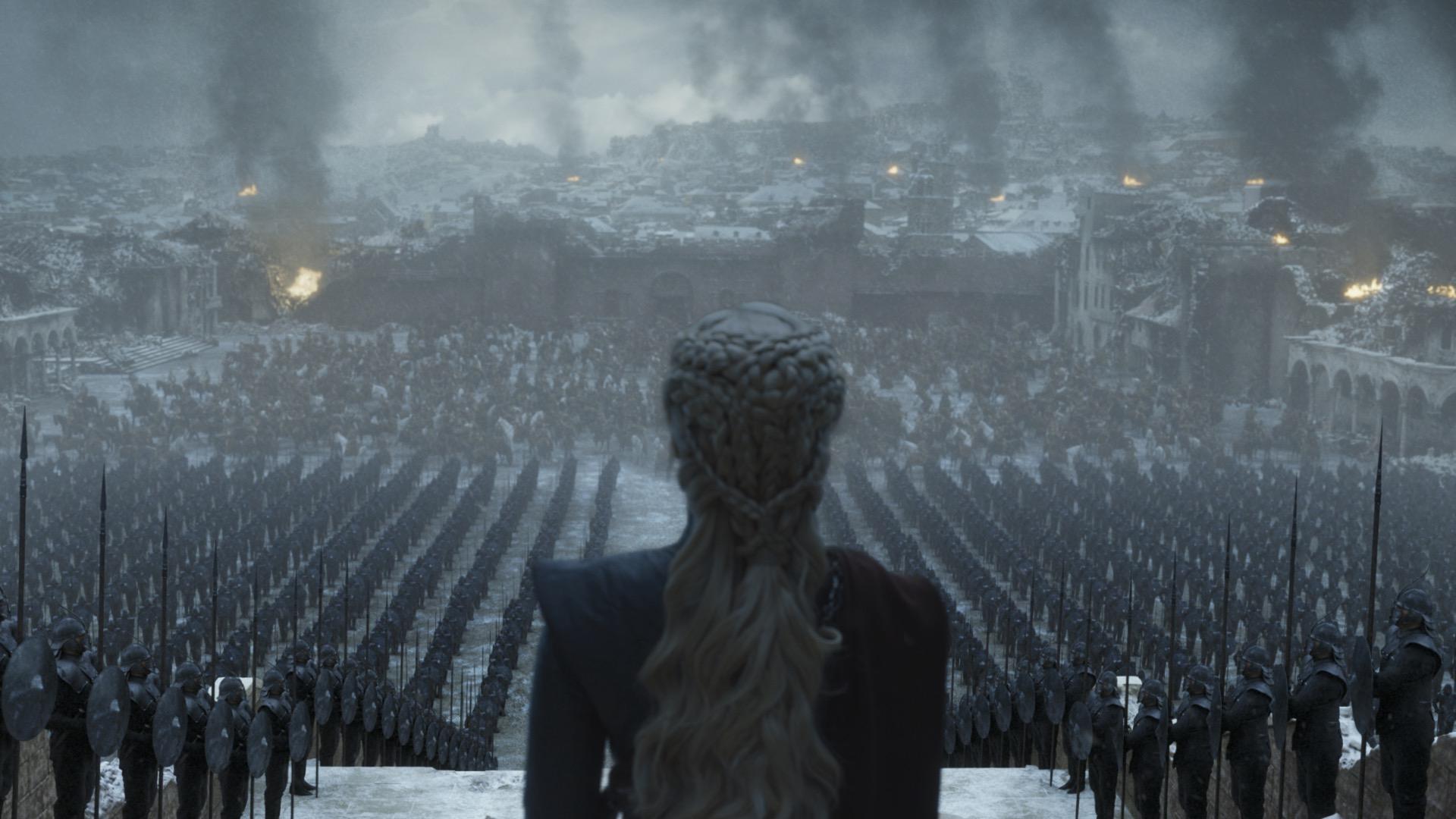Emilia Clarke som Daenerys Targaryen i sæson 8 af 'Game of Thrones'.