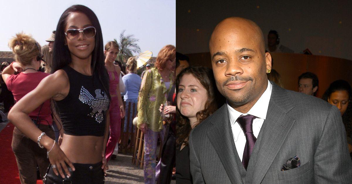 (lr): Aaliyah e Damon Dash in due eventi separati.