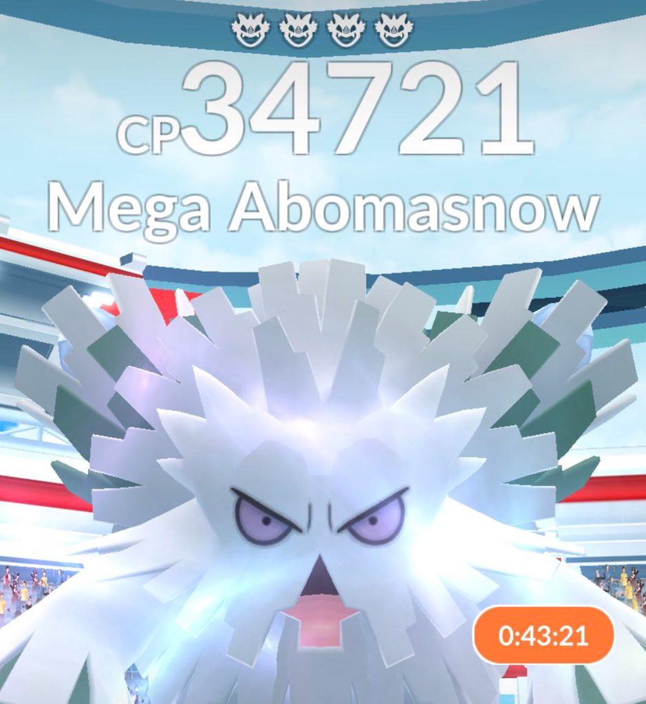 Un raid Mega Abomasnow dans 'Pokémon GO'