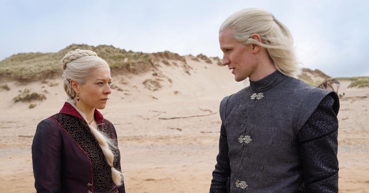 Rhaenyra Targaryen e Daemon Targaryen, futuri genitori di Viserys II.