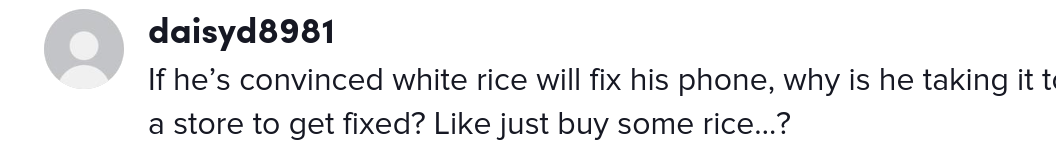 arroz branco argumento loja de conserto de celular tiktok
