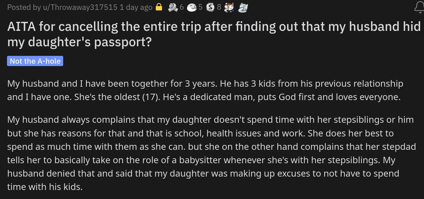 Papa cache le passeport de sa fille