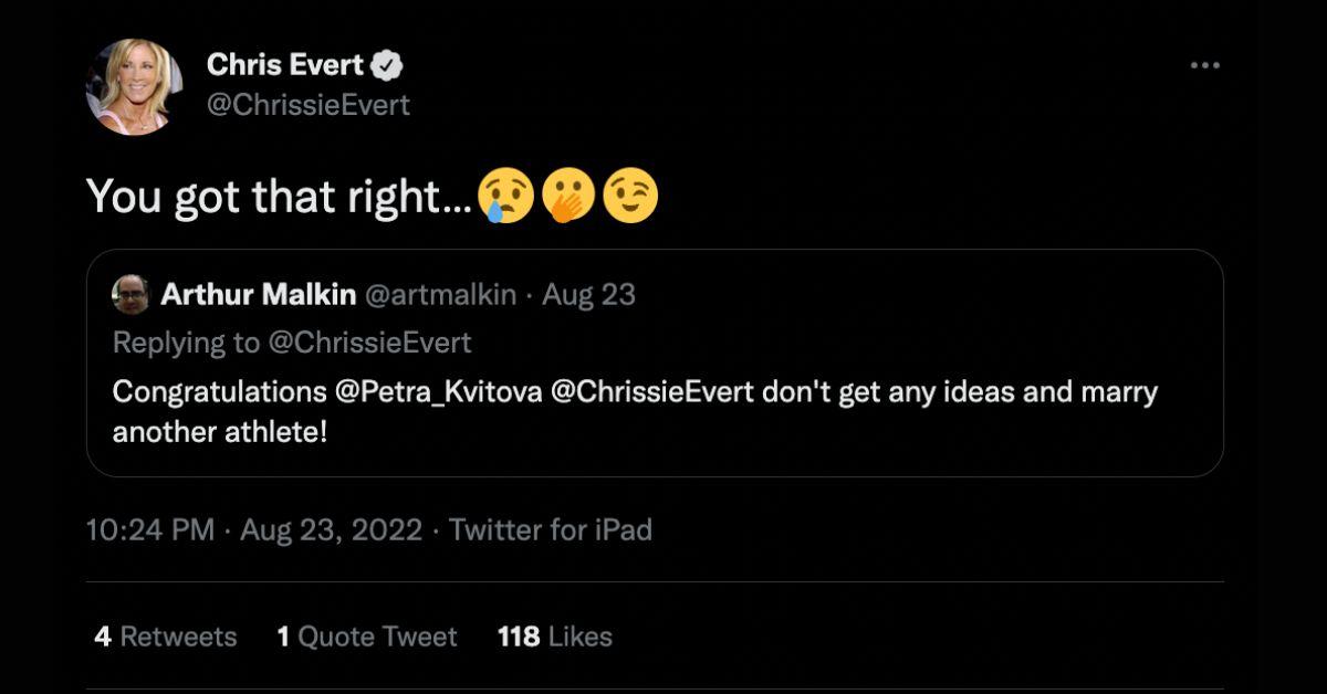 Il tweet di Chris Evert