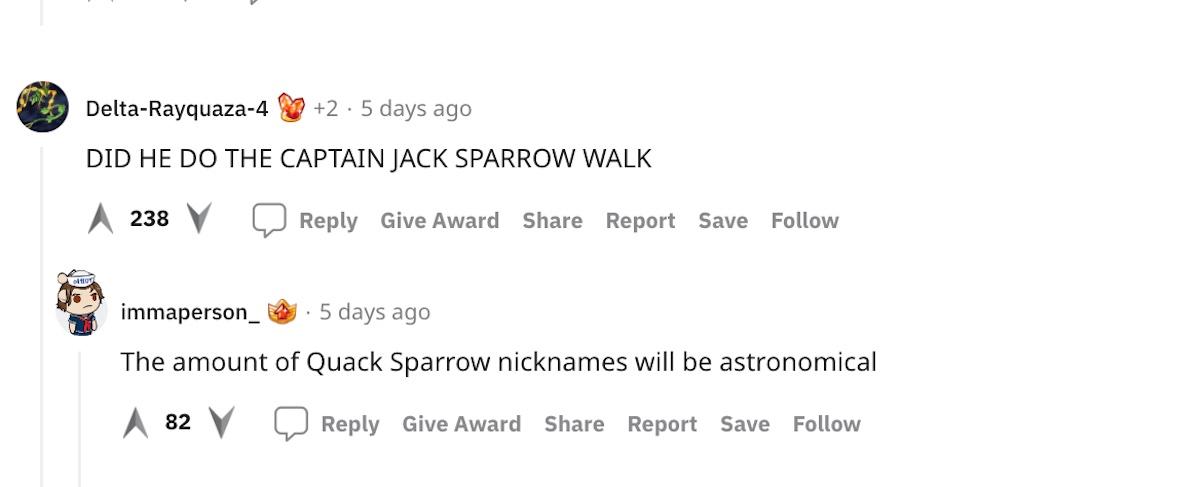 Capitano Jack Sparrow Quaquaval Reddit