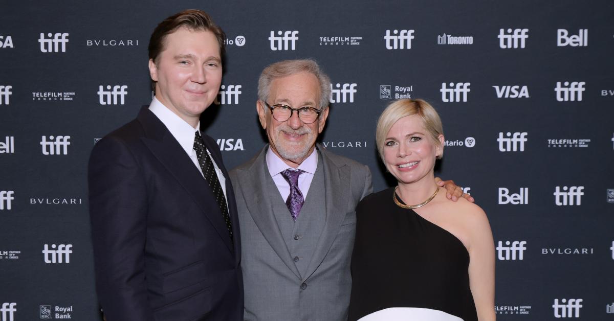 Paul Dano, Steven Spielberg og Michelle Williams.