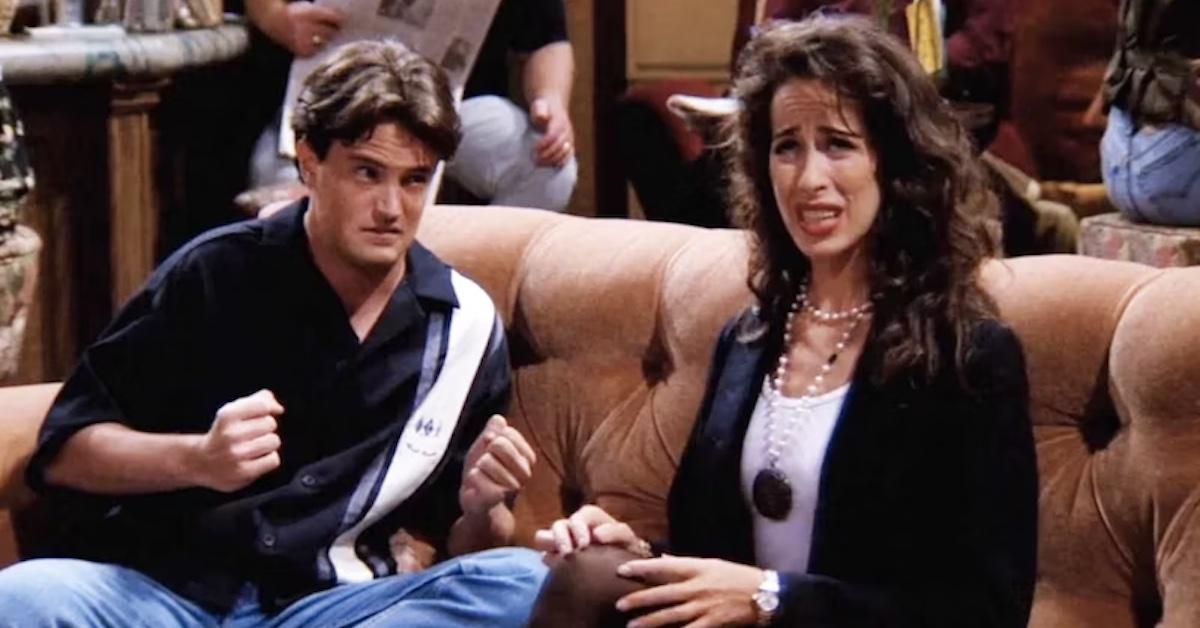 Maggie Wheeler som Janice och Matthew Perry som Chandler i 