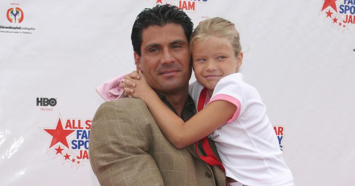 Jose Canseco e sua figlia, Josie, nel 2004.
