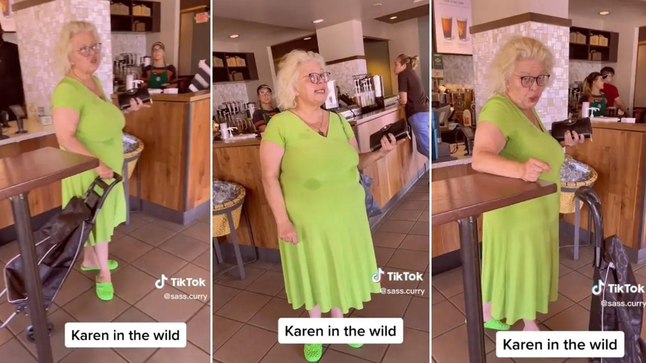 Starbucks Karen che urla alle lesbiche