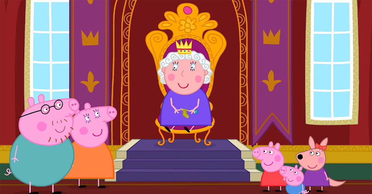 Rainha Elizabeth II em 'Peppa Pig: World Adventures'