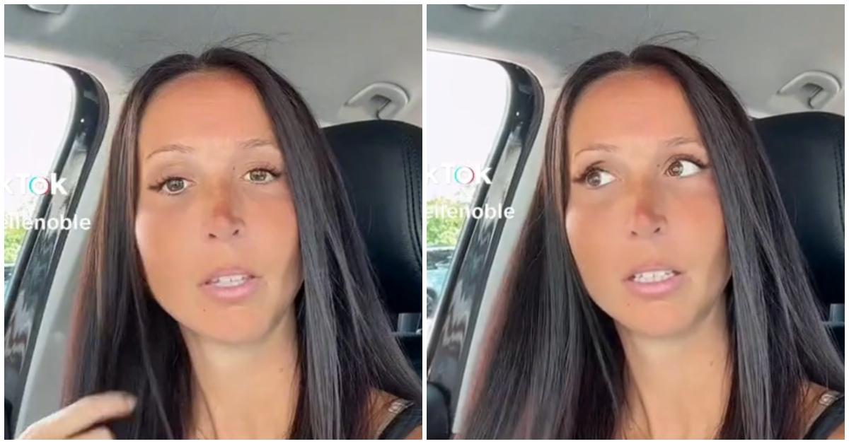 Danyelle Noble senta no carro e grava um vídeo sobre ser solteira.