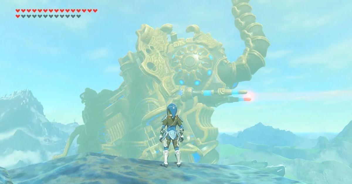Link olhando para uma Besta Divina em Breath of the Wild.