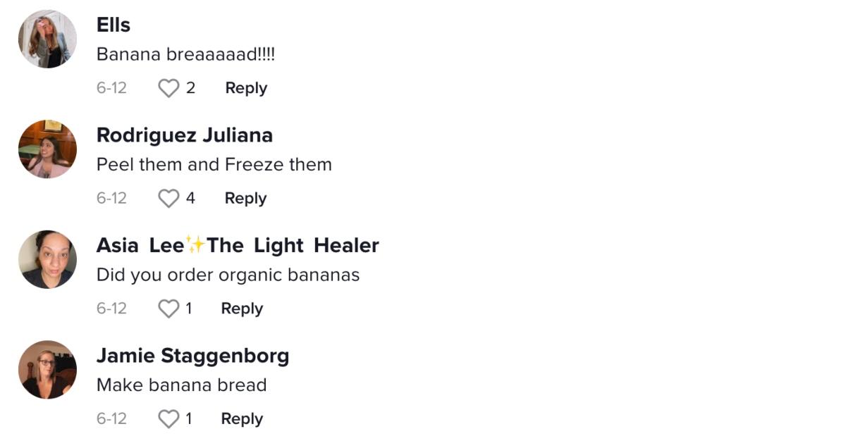 TikTok-skabere kommenterer @dani_mignones historie om, hvordan hun fik 17 bananer efter at have bestilt tre på Instacart