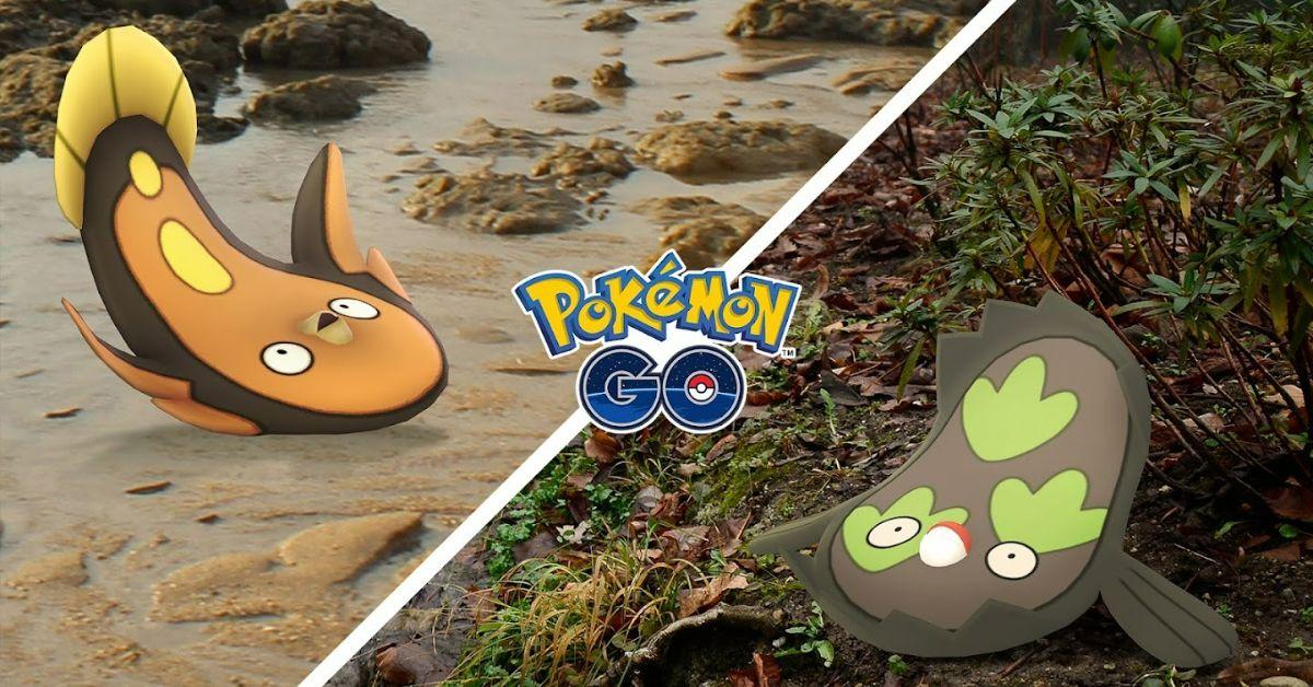 Due Stunfisk accanto al logo di Pokémon GO.