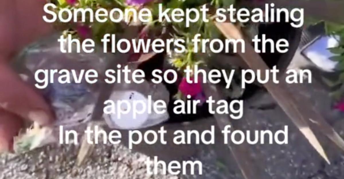 Apple AirTagのおかげで墓から花を盗んだ女性が逮捕された