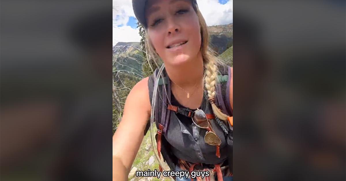 La donna escursionista spiega di portare una pistola su TikTok