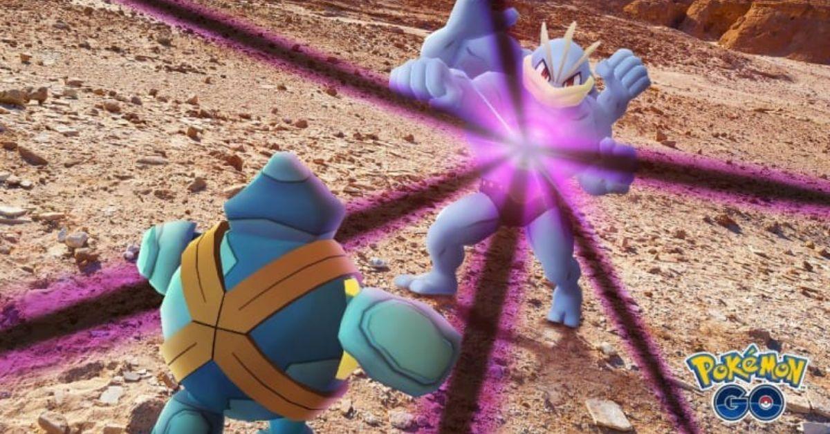 Machamp in una battaglia in Pokémon GO.