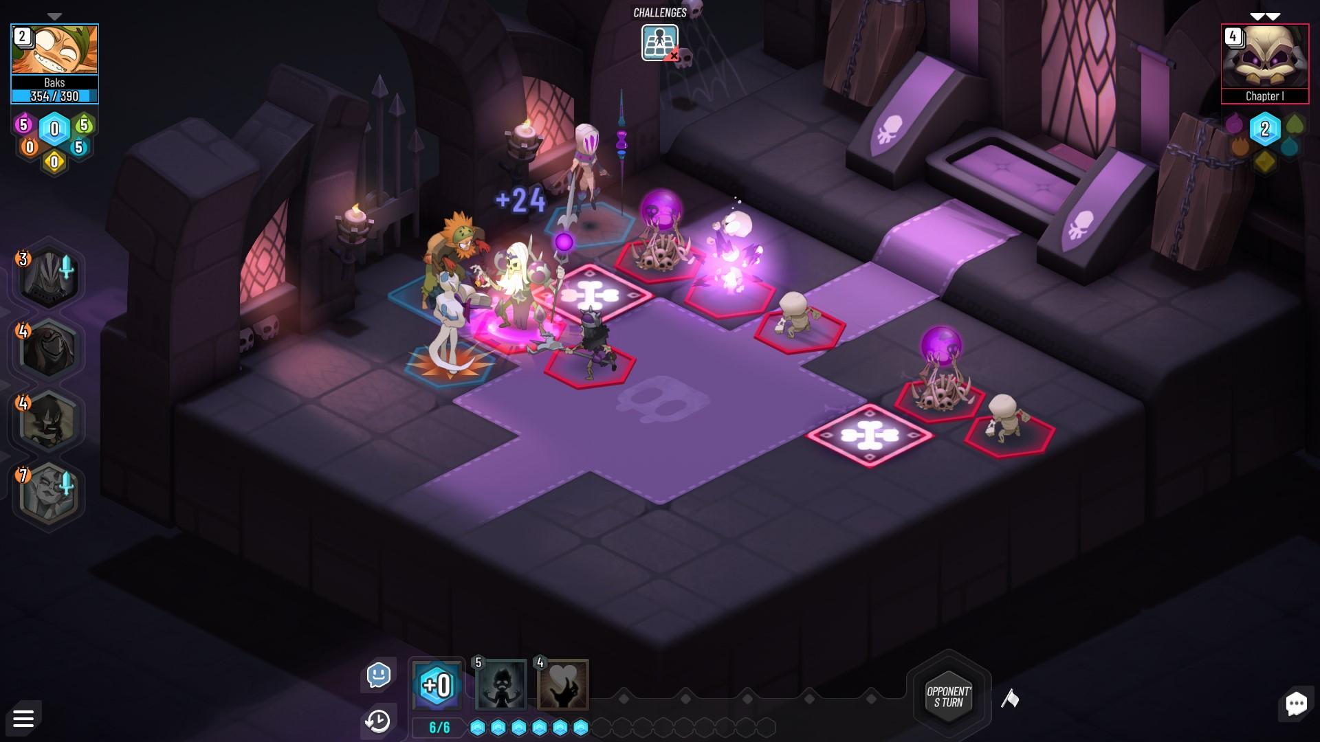玩家在“Waven”中与一群不死生物战斗。