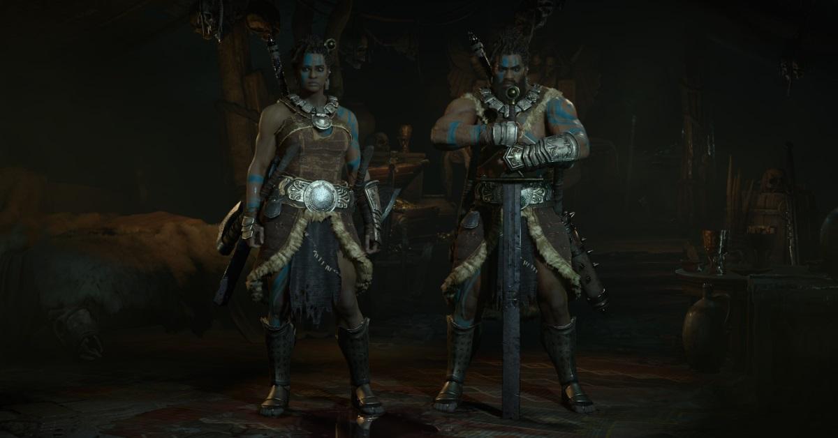 Due barbari in posa in Diablo IV.