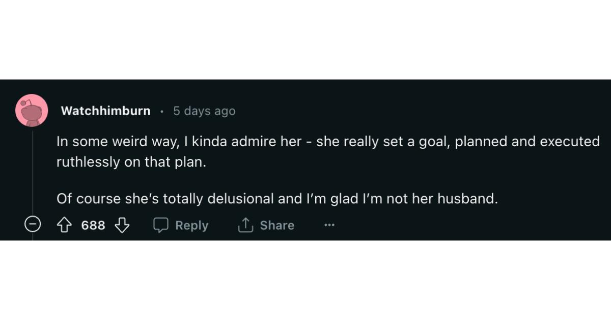 Reddit-Kommentar über eine Frau, die ihrem Ehemann gesteht, dass sie ihn Jahre vor ihrem Kennenlernen gestalkt hat