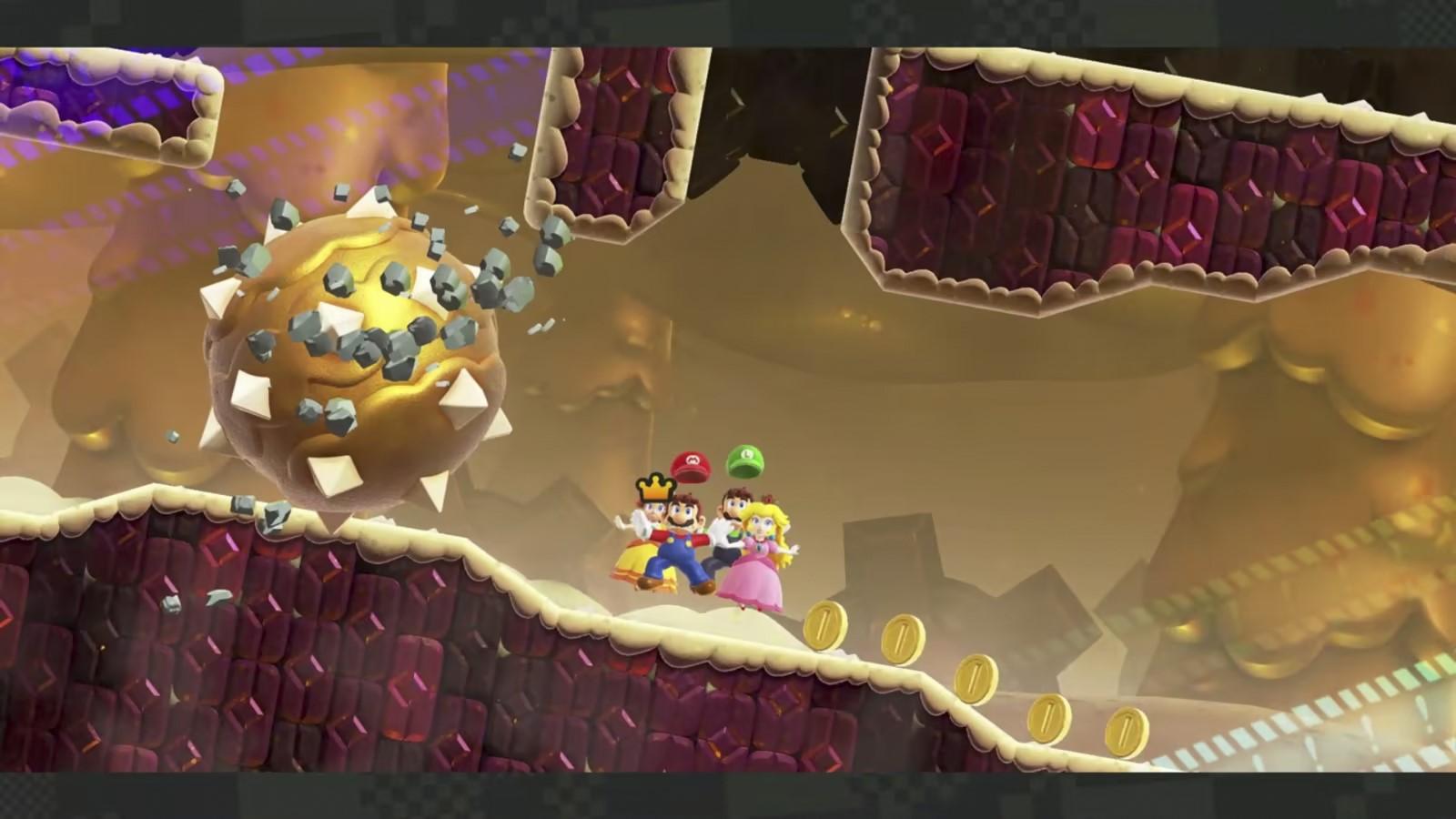 Daisy, Mario, Luigi und Peach in „Super Mario Bros. Wonder“