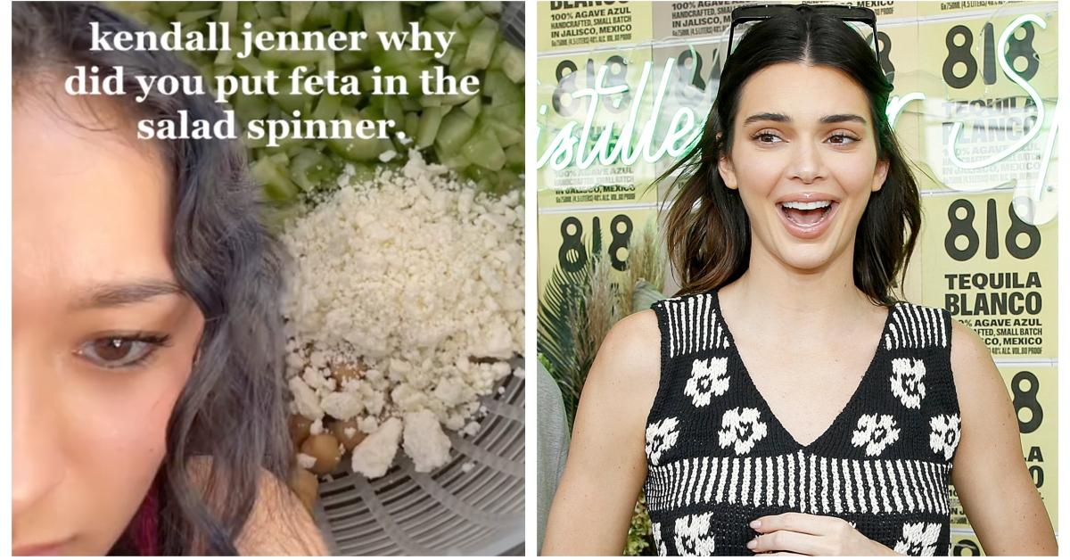 Una donna ha realizzato un video virale su TikTok chiedendo a Kendall Jenner perché ha messo il formaggio in una centrifuga per insalata.