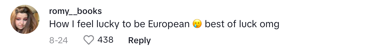 Un commentatore dice che è bello essere europei
