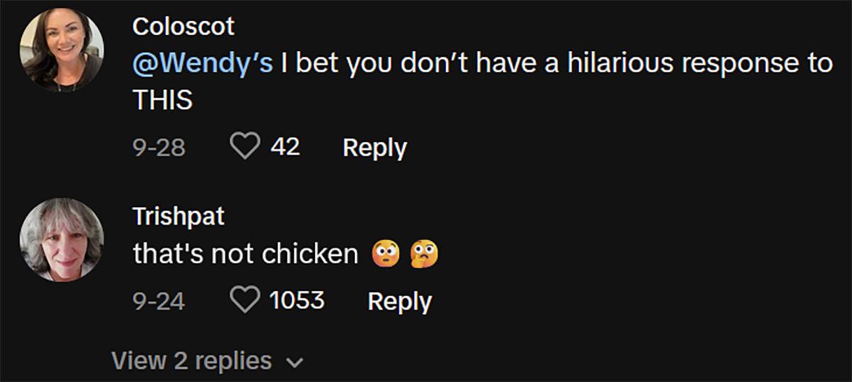 Commenti sul tortino di pollo cavo di Wendy's