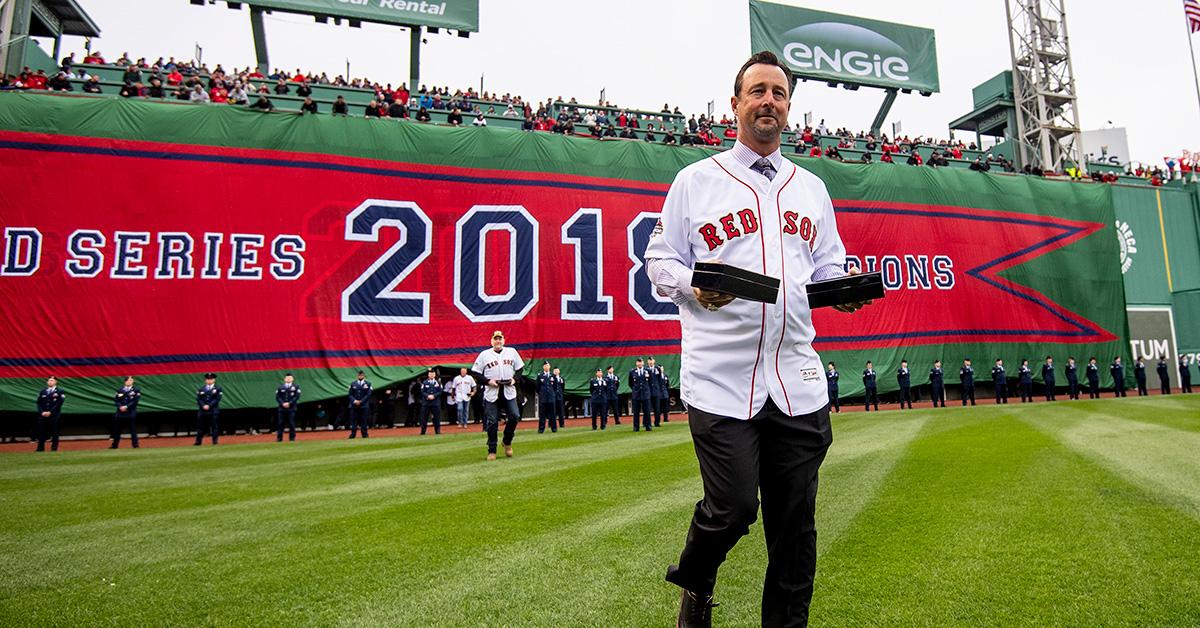 Tim Wakefield ved Red Sox World Series-ringceremonien i 2018. 