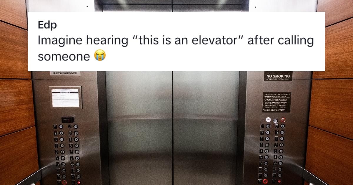 Un ascensore e commento su un uomo che chiama un ascensore invece del Dipartimento dell'Istruzione