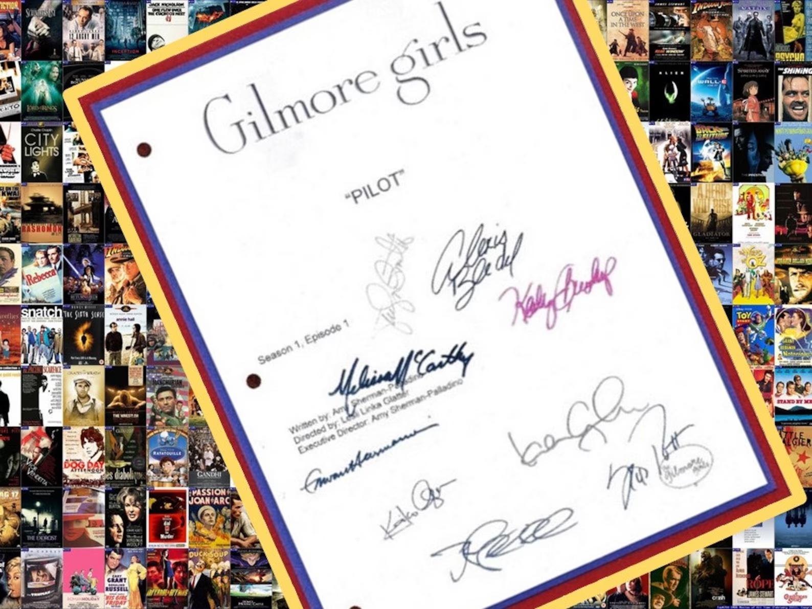 copie signée du scénario du pilote de Gilmore Girls