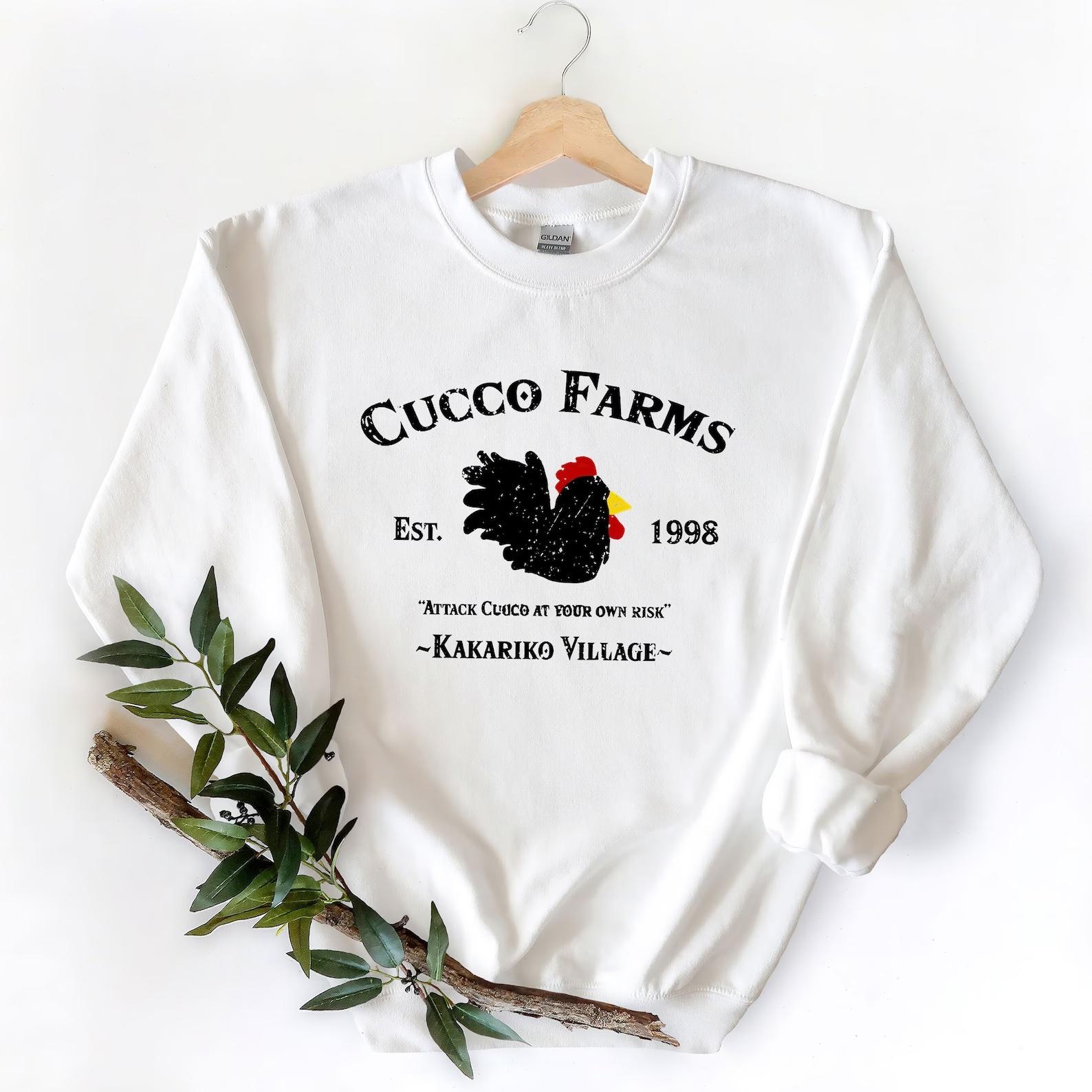 Vit Cucco Farms tröja