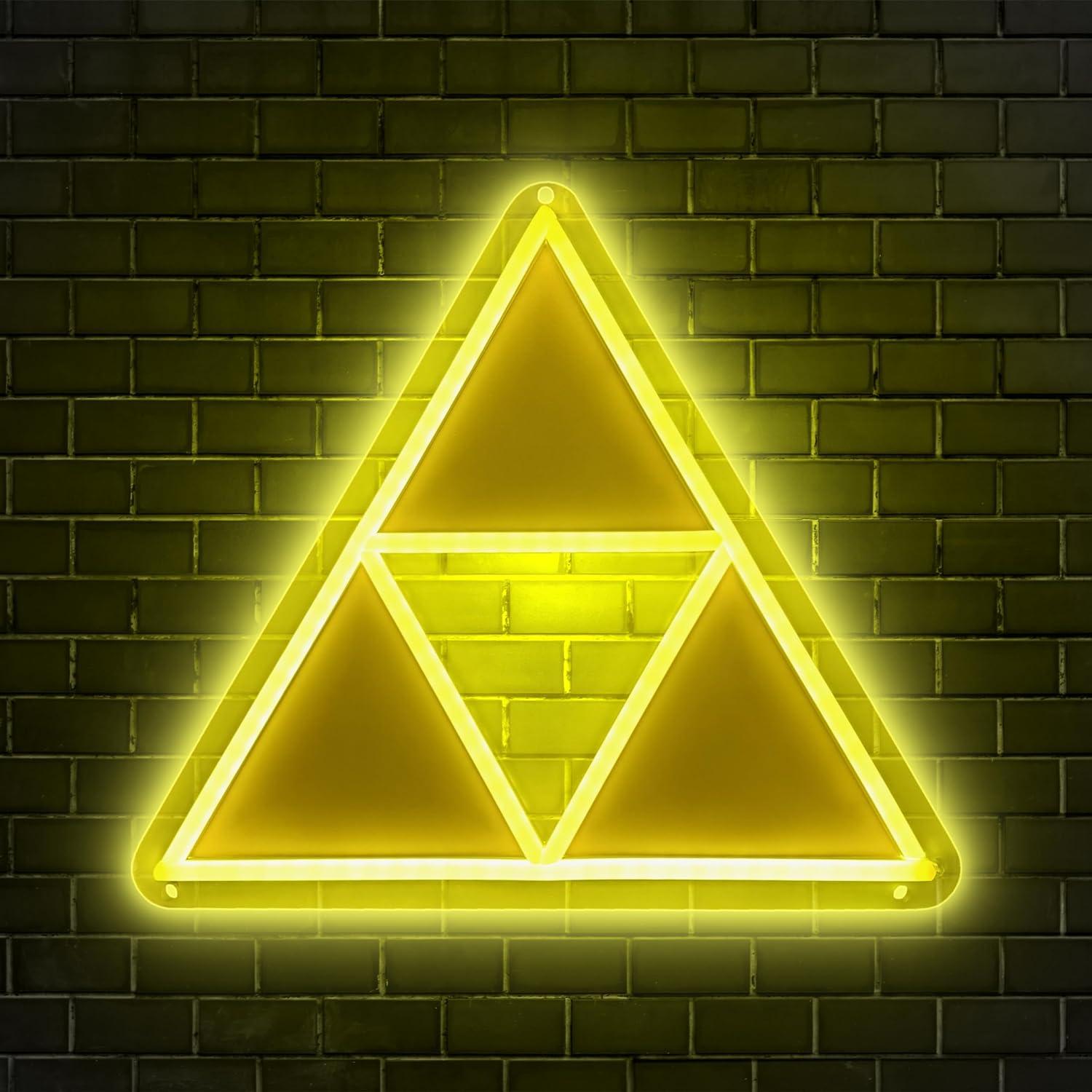 Ein Neonlicht der Triforce