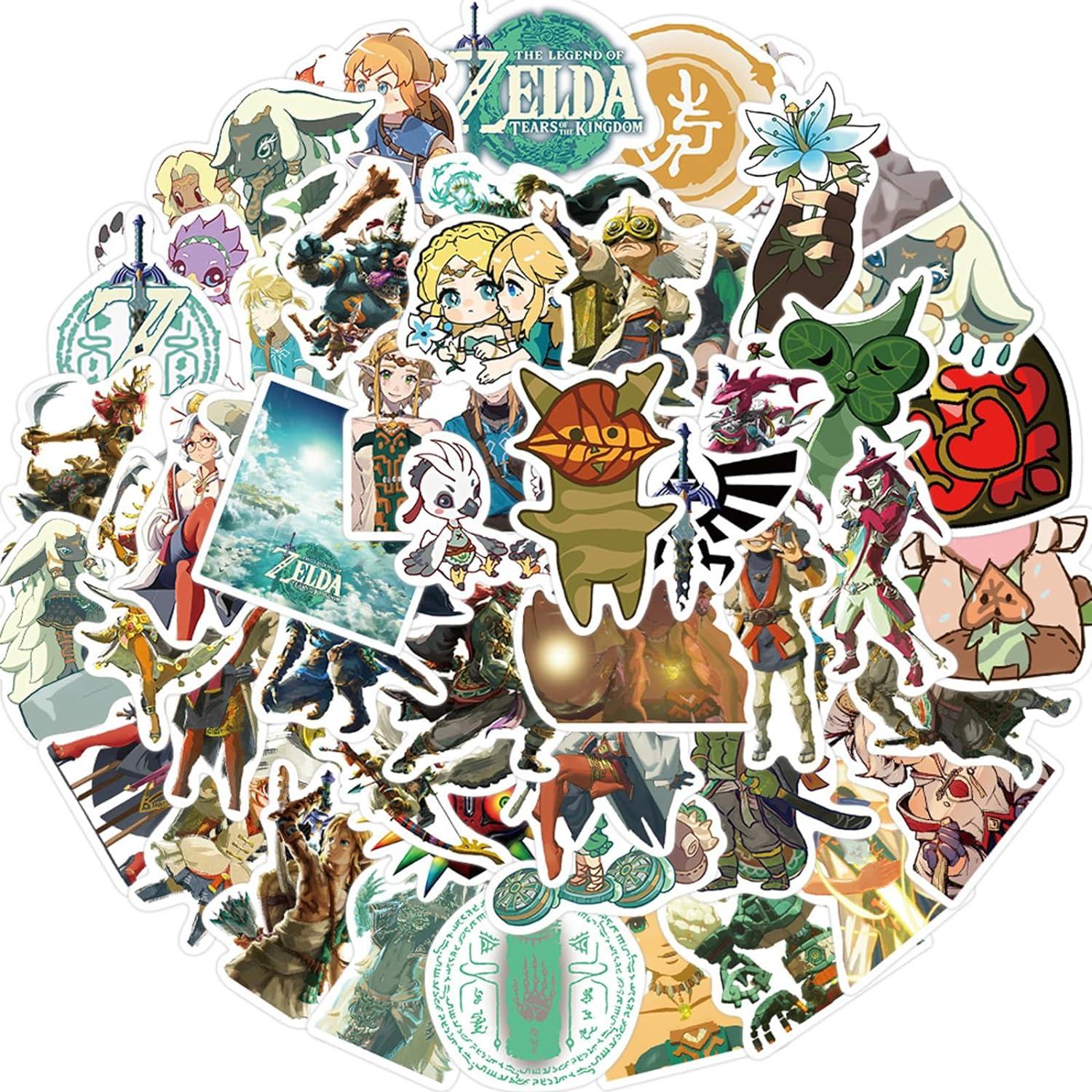 Una confezione multipla di adesivi Zelda