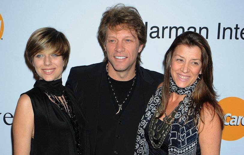 Jon Bon Jovi, Stephanie Rose Bon Jovi und Dorothea Bon Jovi.