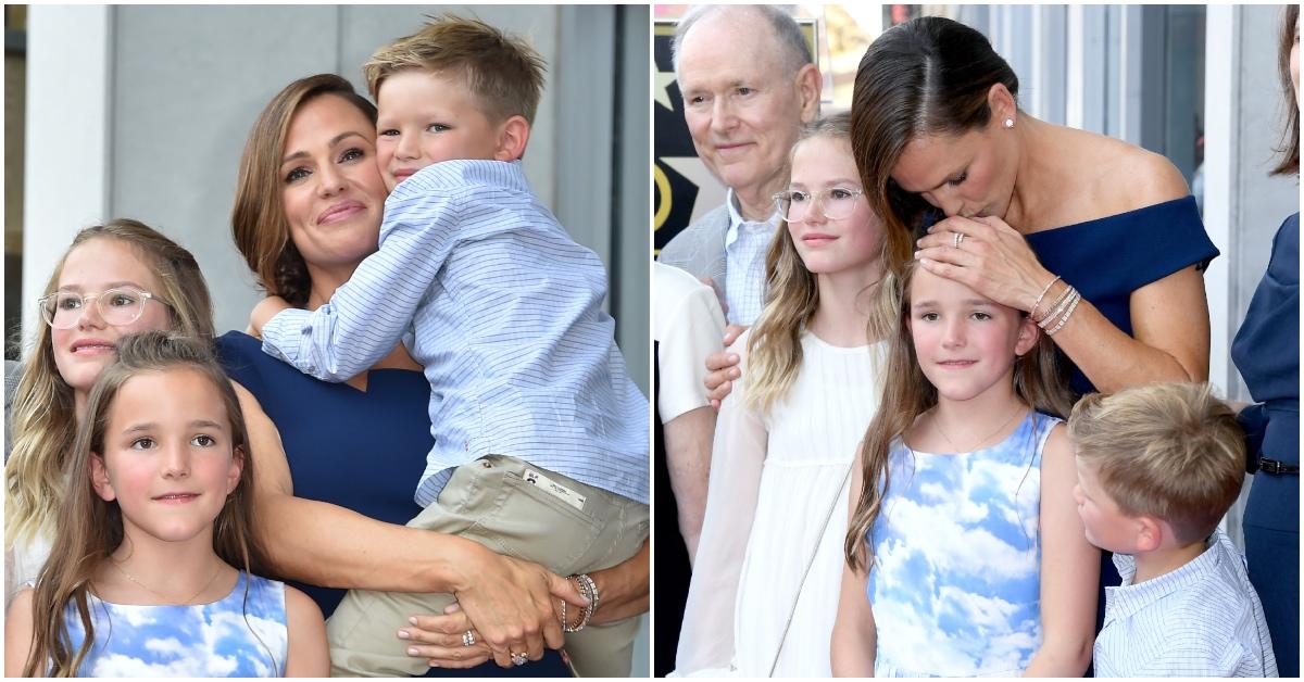 Jennifer Garner, i suoi figli e suo padre partecipano alla cerimonia della stella della Hollywood Walk Of Fame nel 2022.
