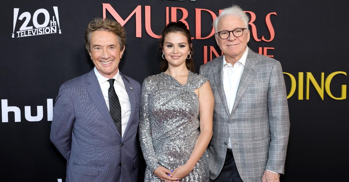 Martin Short, Selena Gomez og Steve Martin på den røde løber for 'Only Murders in the Building'