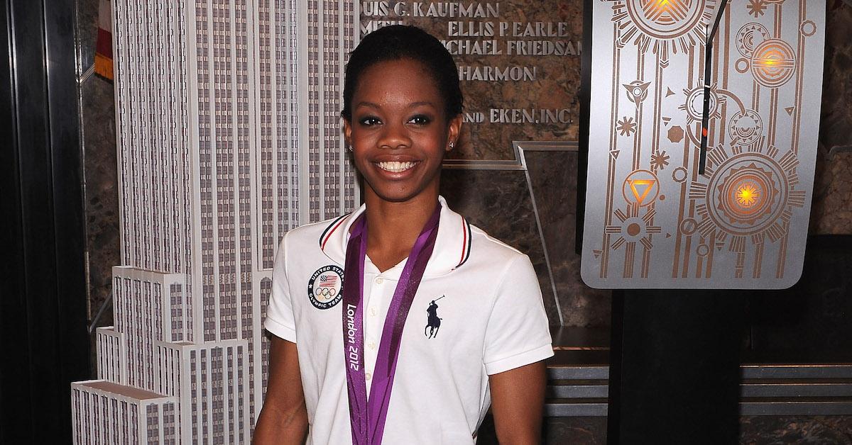 Gabby Douglas ankommer for at tænde Empire State Building den 14. august 2012 i New York City