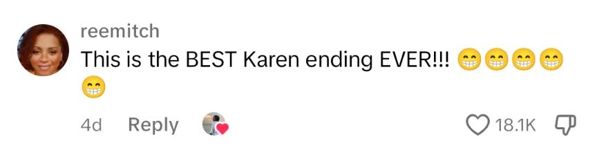TikTok-Kommentar über Karens