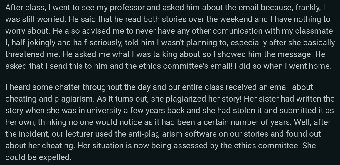 Un camarade de classe accuse l'écrivain de plagiat et cela se retourne contre lui