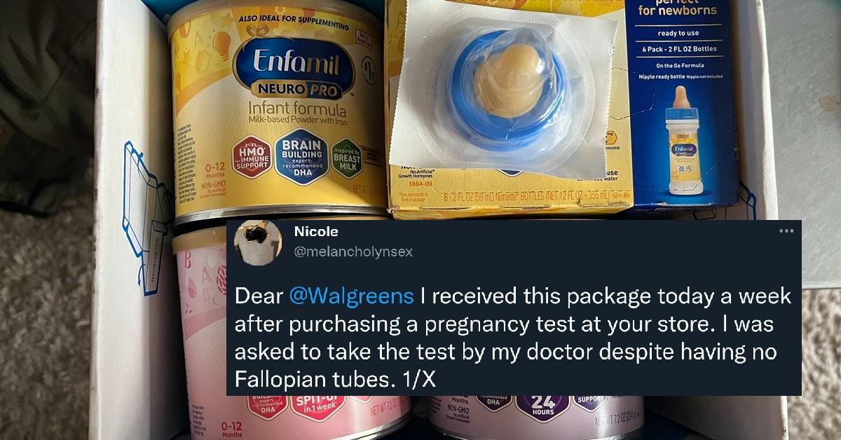 妇女在购买验孕棒后抨击配方公司向她发送免费样品
