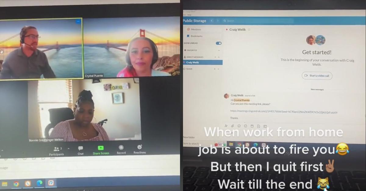Kvinna "avslutar" fjärrjobb innan chefer får en chans att sparka henne i Viral TikTok
