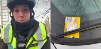 Agente de trânsito pega motorista tentando passar pacote de frutas suculentas como multa de estacionamento
