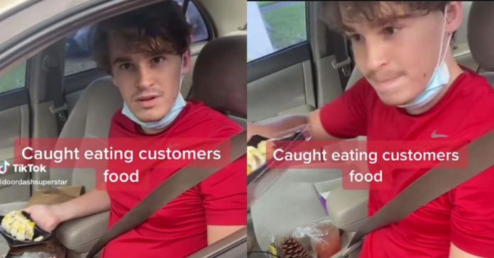 Un conducteur de DoorDash pris en photo en train de manger la nourriture d'un client dans Viral TikTok
