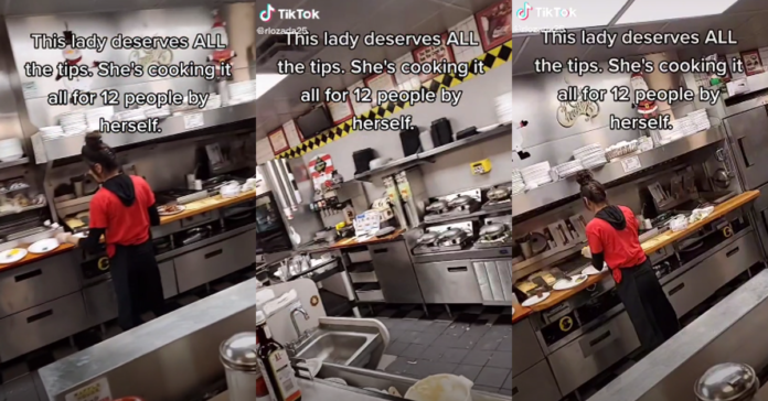 Waffle House Cook bliver viral efter at have fodret 12 kunder alene, gnister til debat
