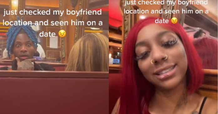 Una donna rintraccia la posizione del ragazzo e lo coglie all'appuntamento in un video virale
