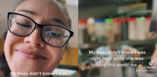 陰口で上司の話を記録する女性がバイラル ビデオで辞める
