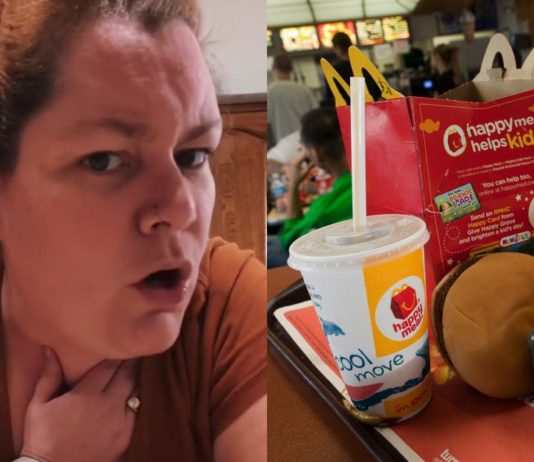 Kvinna ropar McDonald's-chefen som kastade Kid's Cheeseburger på grund av konflikt om belöningspoäng
